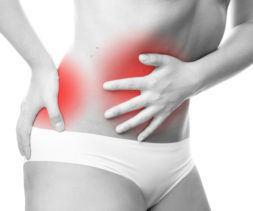 the back pain and the right part